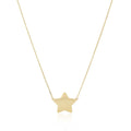 14k Yellow Gold Necklace with Five Pointed Star by Avera Group