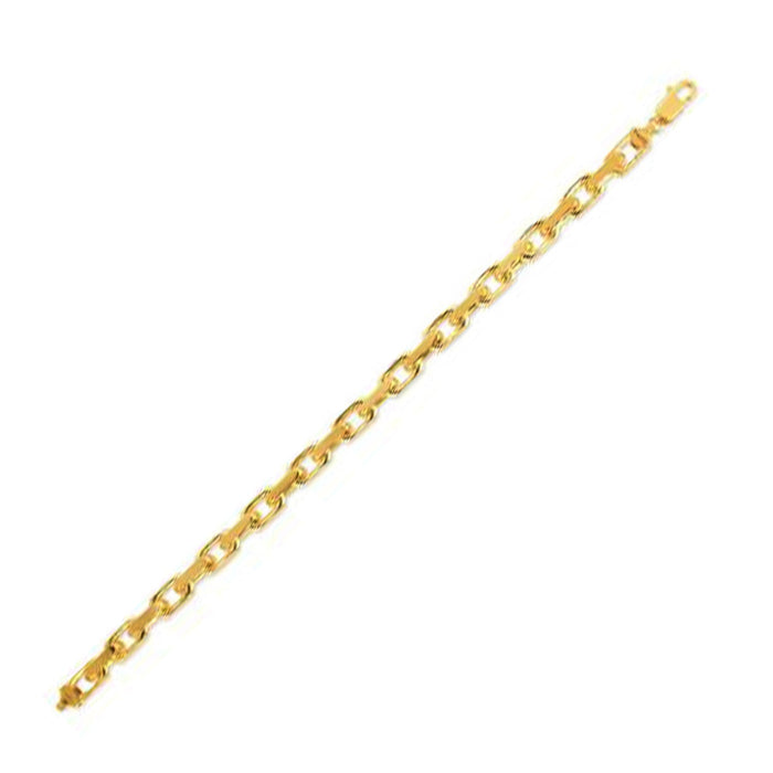 6.1mm 14k Yellow Gold French Cable Chain Bracelet by Avera Group