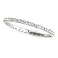 14k White Gold Pave Setting Diamond Wedding Ring (1/8 cttw) by Bids.com