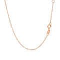14k Rose Gold 17 inch Necklace with Round White Topaz by Avera Group