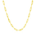 10K Yellow Gold Paperclip Chain (2.50 mm) by Avera Group