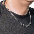 14k White Gold 22 inch Polished Curb Chain Necklace by Avera Group