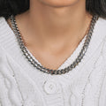 14k White Gold 22 inch Polished Curb Chain Necklace by Avera Group