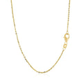 14k Yellow Gold Chain Necklace with a Shiny Flat Bar by Avera Group