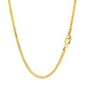 2.2mm 14k Yellow Solid Gold Diamond Cut Round Franco Chain by Avera Group