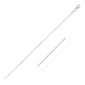 Double Extendable Cable Chain in 14k White Gold (1.0mm) by Avera Group