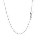 Double Extendable Cable Chain in 14k White Gold (1.00 mm) by Avera Group