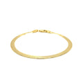4.0mm 14k Yellow Gold Super Flex Herringbone Bracelet by Avera Group