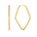 14k Yellow Gold Endless Marquise Hoops by Avera Group