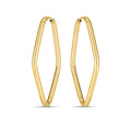 14k Yellow Gold Endless Marquise Hoops by Avera Group