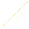 Bead Links Saturn Chain in 14k Yellow Gold (1.80 mm)
