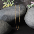 Bead Links Saturn Chain in 14k Yellow Gold (1.80 mm) by Avera Group