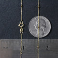 Bead Links Saturn Chain in 14k Yellow Gold (1.80 mm) by Avera Group