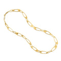 14K Yellow Gold Italian Oval Links Necklace by Avera Group