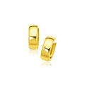 14k Yellow Gold Snuggable Hoop Earrings by Avera Group
