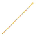 14k Tri Color Gold Mariner Link Bracelet by Bids.com