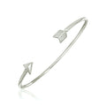 Sterling Silver Polished Arrow Cuff Bangle (3.00 mm) by Avera Group