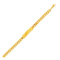 14k Yellow Gold Mens ID Cuban Chain Bracelet (8.00 mm) by Avera Group