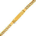 14k Yellow Gold Men's ID Cuban Chain Bracelet by Bids.com