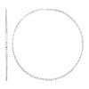 Sterling Silver Large Textured Round Hoop Earring