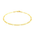 10k Yellow Gold Link Figaro Bracelet (2.60 mm) by Avera Group
