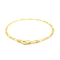 10k Yellow Gold Link Figaro Bracelet (2.60 mm) by Avera Group
