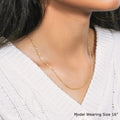 18k Yellow Gold Diamond Cut Cable Link Chain (1.10 mm) by Avera Group