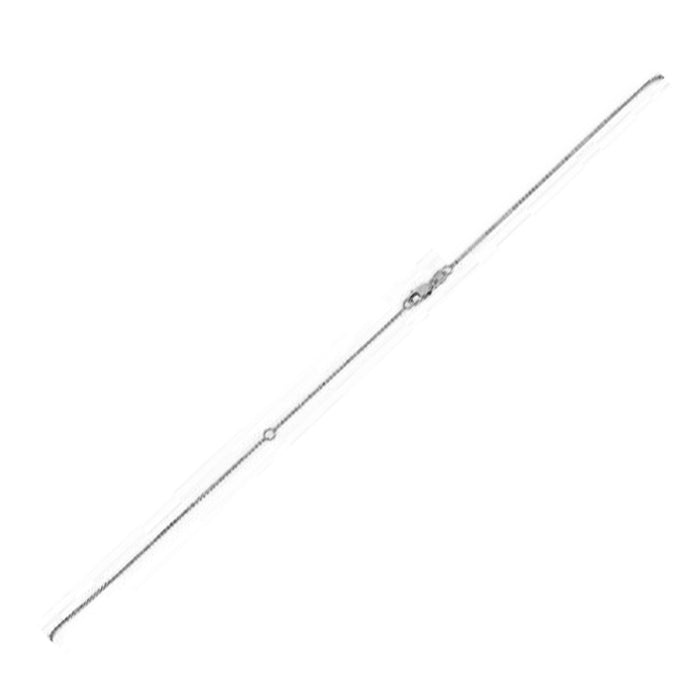 Extendable Bead Chain in 14k White Gold (1.00 mm) by Avera Group
