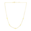 14k Yellow Gold Chain Necklace with Cross Stations by Avera Group