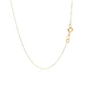 14k Yellow Gold Necklace with Dog Paw Print Symbol in Mother of Pearl by Avera Group