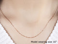10k Rose Gold Classic Box Chain (0.45 mm) by Avera Group