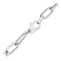 Sterling Silver Wide Paperclip Chain Bracelet by Avera Group