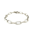 Sterling Silver Wide Paperclip Chain Bracelet by Avera Group