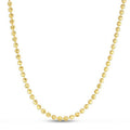 Moon Cut Bead Chain in 14k Yellow Gold (4.0 mm) by Avera Group