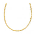 14k Yellow Gold Braided Herringbone Chain (3.2mm) by Avera Group