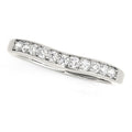 14k White Gold Curved Diamond Wedding Band (1/4 cttw) by Bids.com