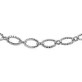 Textured Oval Link Bracelet in 14k White Gold (8.60 mm) by Avera Group