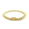 14k Yellow Gold Semi Solid Miami Cuban Bracelet (7.20 mm) by Avera Group