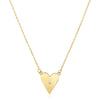 14k Yellow Gold High Polish Elongated Heart Necklace