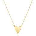 14k Yellow Gold High Polish Elongated Heart Necklace by Avera Group