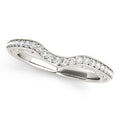 14k White Gold Prong Set Curved Diamond Wedding Ring (1/6 cttw) by Bids.com