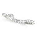 14k White Gold Round Pave Setting Curved Diamond Wedding Ring (1/5 cttw) by Bids.com