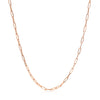 14k Rose Gold Adjustable Paperclip Chain 1.5mm
