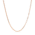 14k Rose Gold Adjustable Paperclip Chain 1.5mm by Avera Group