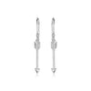 Sterling Silver Polished and Textured Arrow Earrings