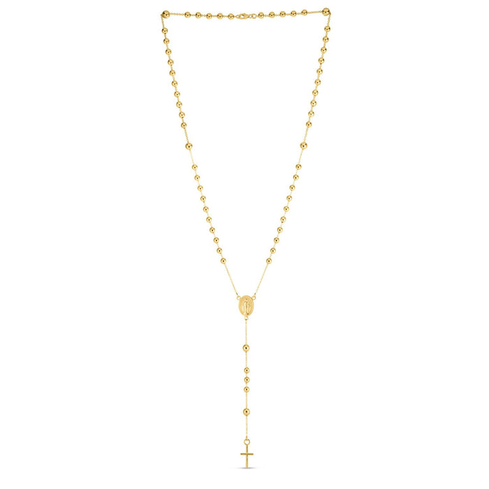 14K Yellow Gold Rosary Necklace by Avera Group