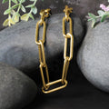 14k Yellow Gold Rounded Paperclip Chain Necklace by Avera Group