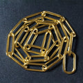 14k Yellow Gold Rounded Paperclip Chain Necklace by Avera Group