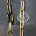 14k Yellow Gold Rounded Paperclip Chain Necklace by Avera Group