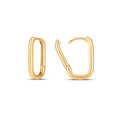 14k Yellow Gold Large Paperclip Huggies by Avera Group